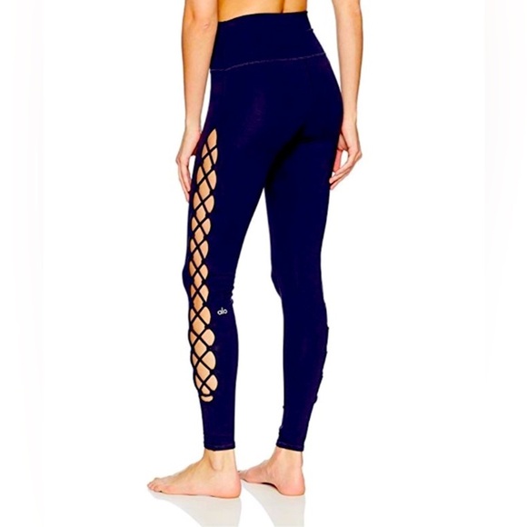 Alo Yoga Interlace Black Leggings Size M